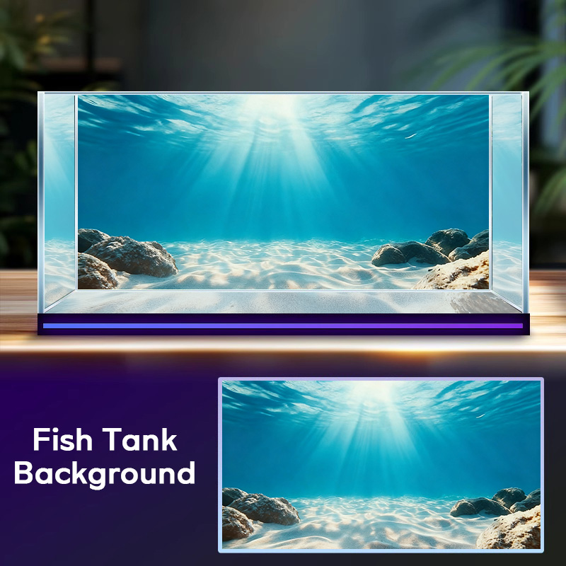 Aquarium Planet - Sabbia Blu Trasparente, Decorazione per Acquario,