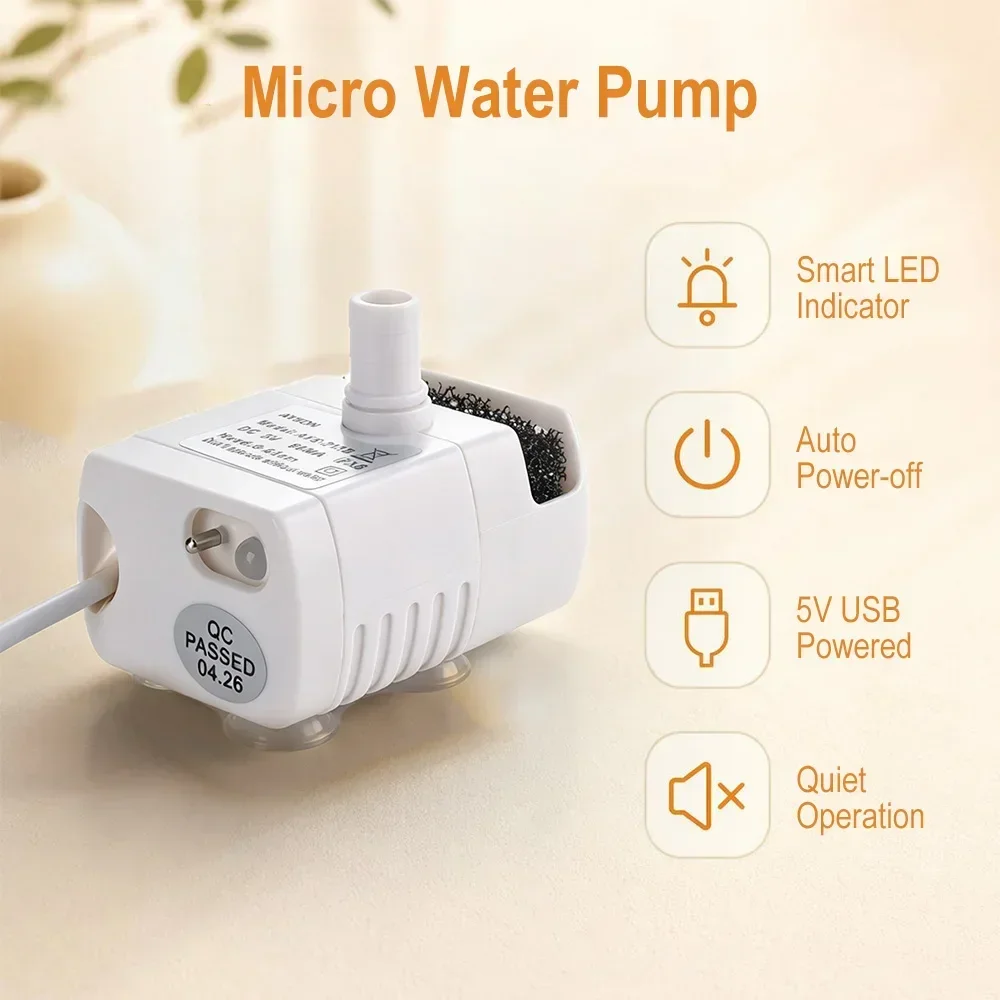 Aquael Filter Fzn - Pompa d'acqua mini subacquea USB DC